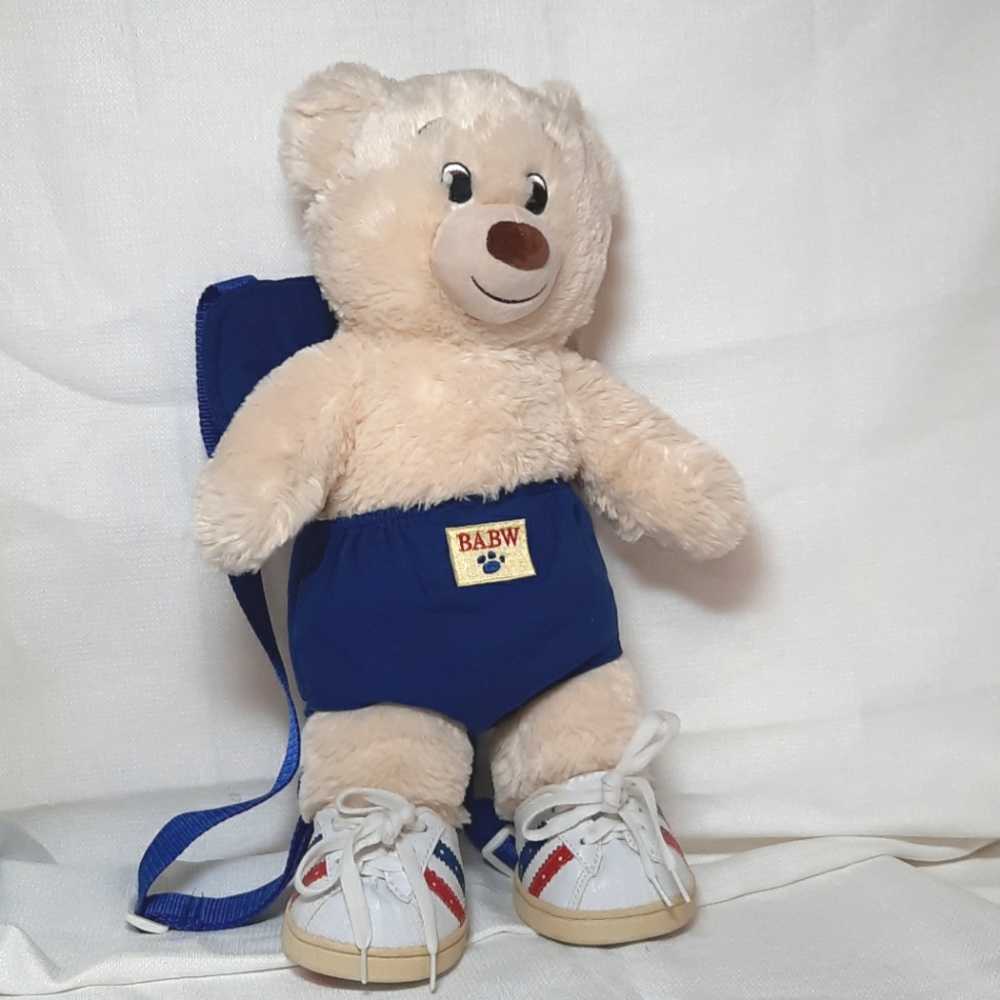 Build•A•Bear Lil' Cub Pudding 15"/Carrier & Shoes - Picture 1 of 15